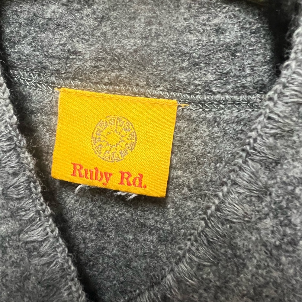 Ruby Rd. Gray Wool Vest - Picture 2 of 3